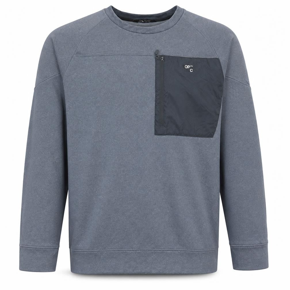 The North Face Men’s Grey XL Pullover Sweatshirt with Zipped Pocket