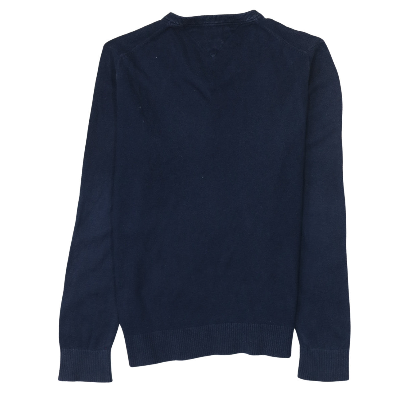 Tommy Hilfiger Men’s Blue V-Neck Cotton Cashmere Pullover Sweatshirt M