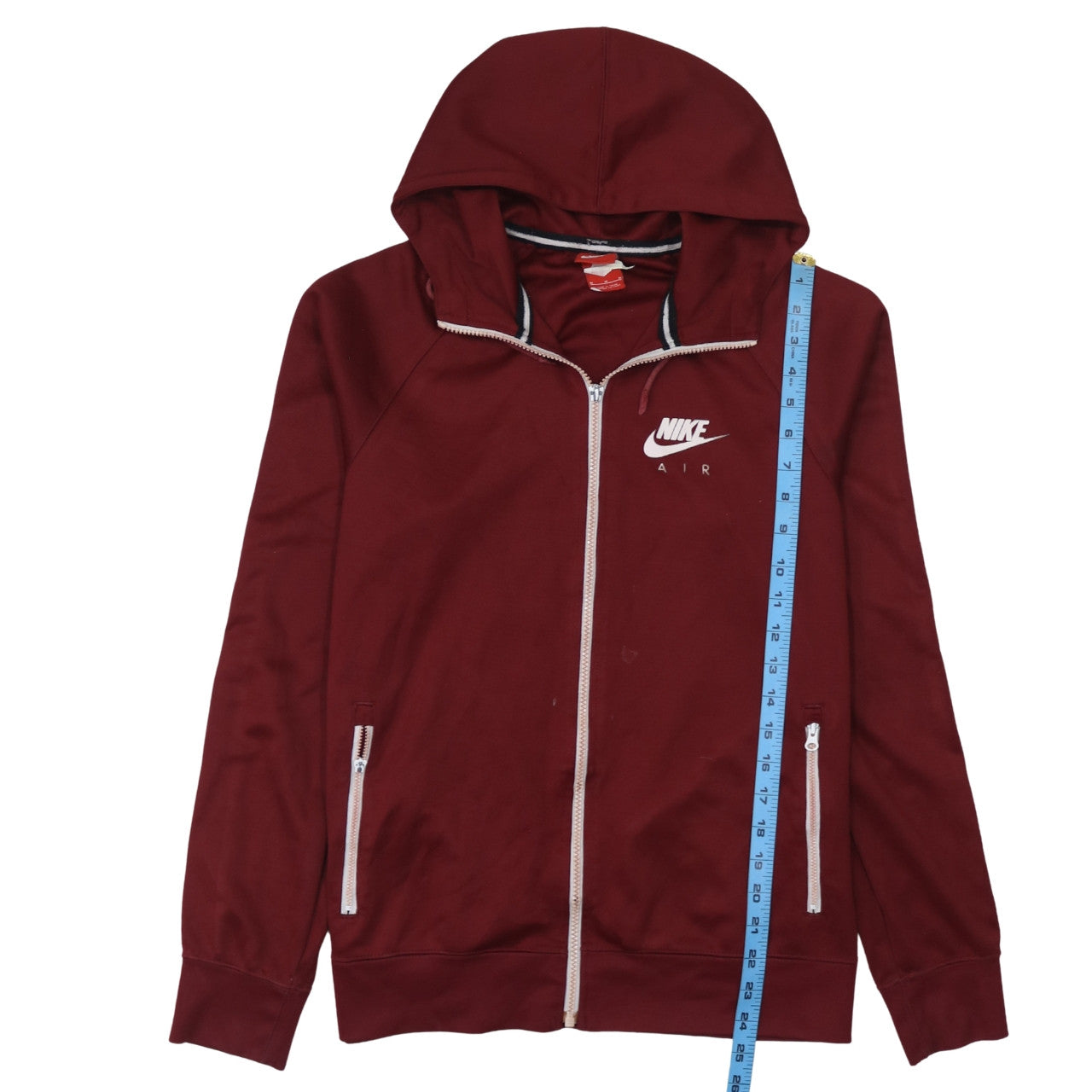 Nike Air Men's Red Full Zip Hoodie Size M Sportswear