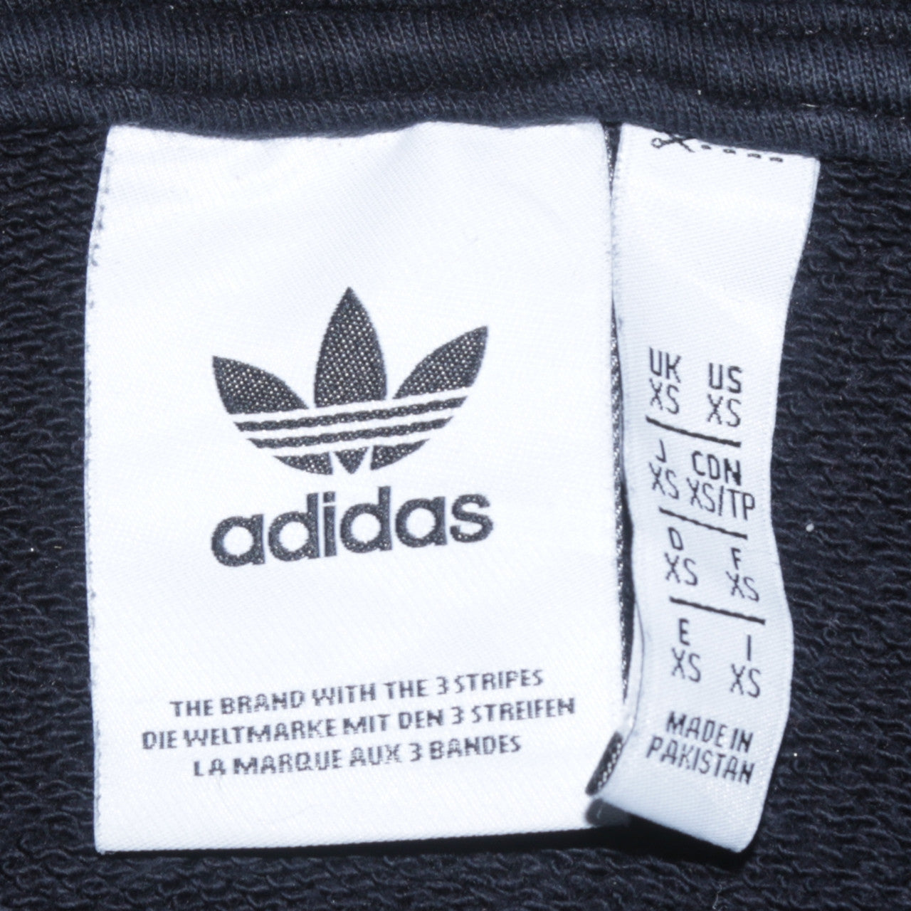Adidas Men's Black Pullover Hoodie XS Logo Fleece Sweatshirt