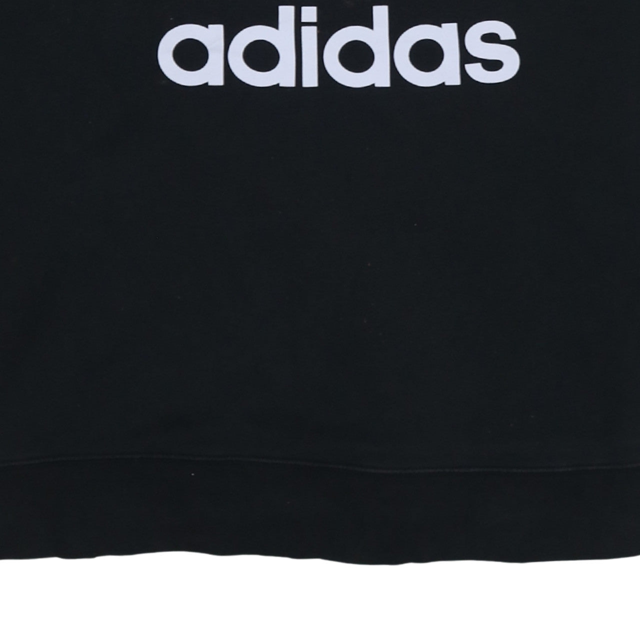 Adidas Womens Black 2XL Crew Neck Logo Pullover Sweatshirt