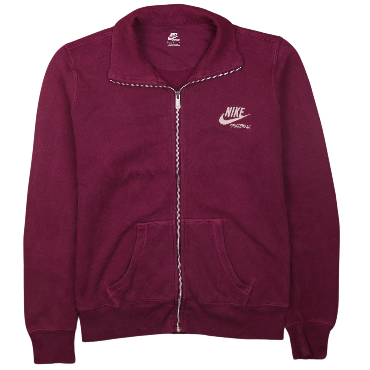 Nike Women's Purple Track Jacket L Full Zip Sportswear