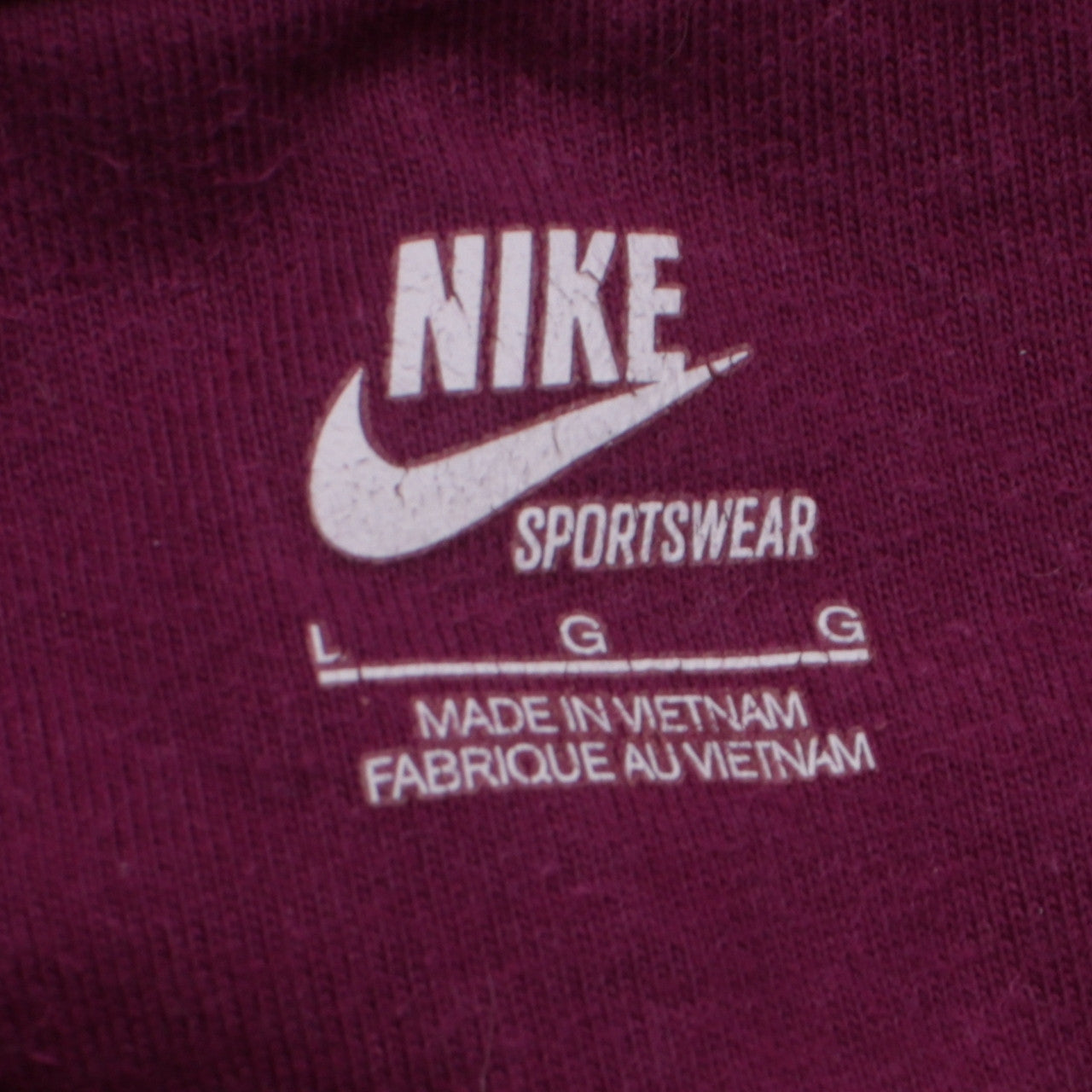 Nike Women's Purple Track Jacket L Full Zip Sportswear