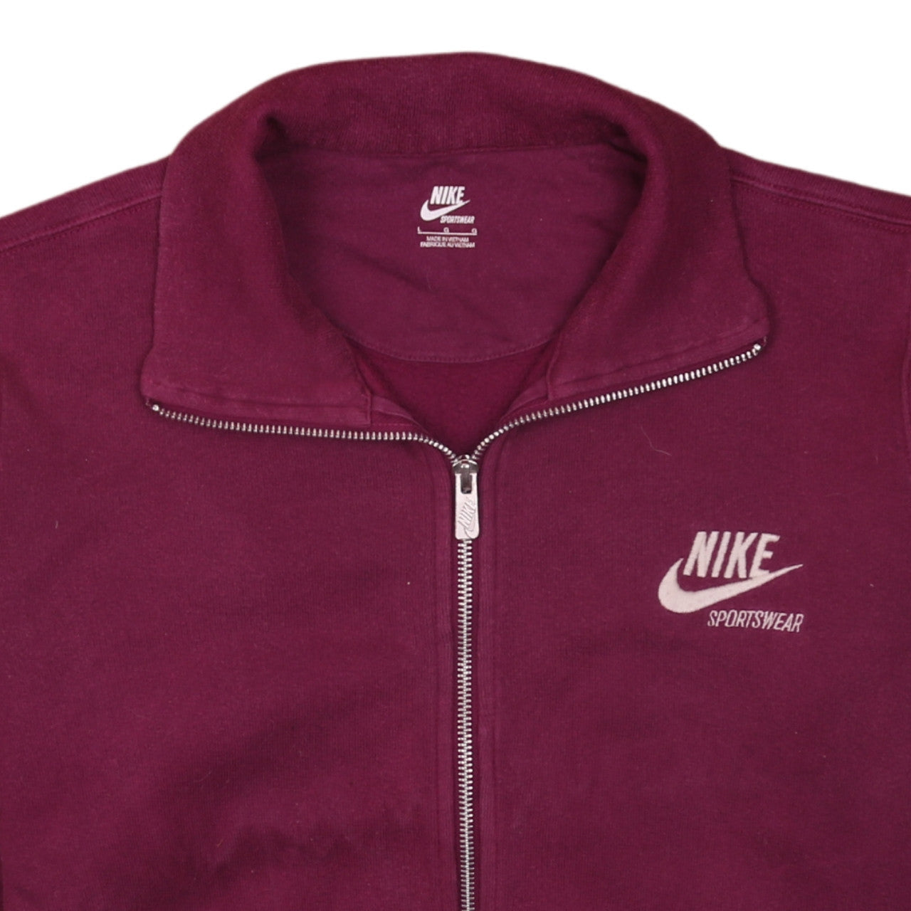 Nike Women's Purple Track Jacket L Full Zip Sportswear