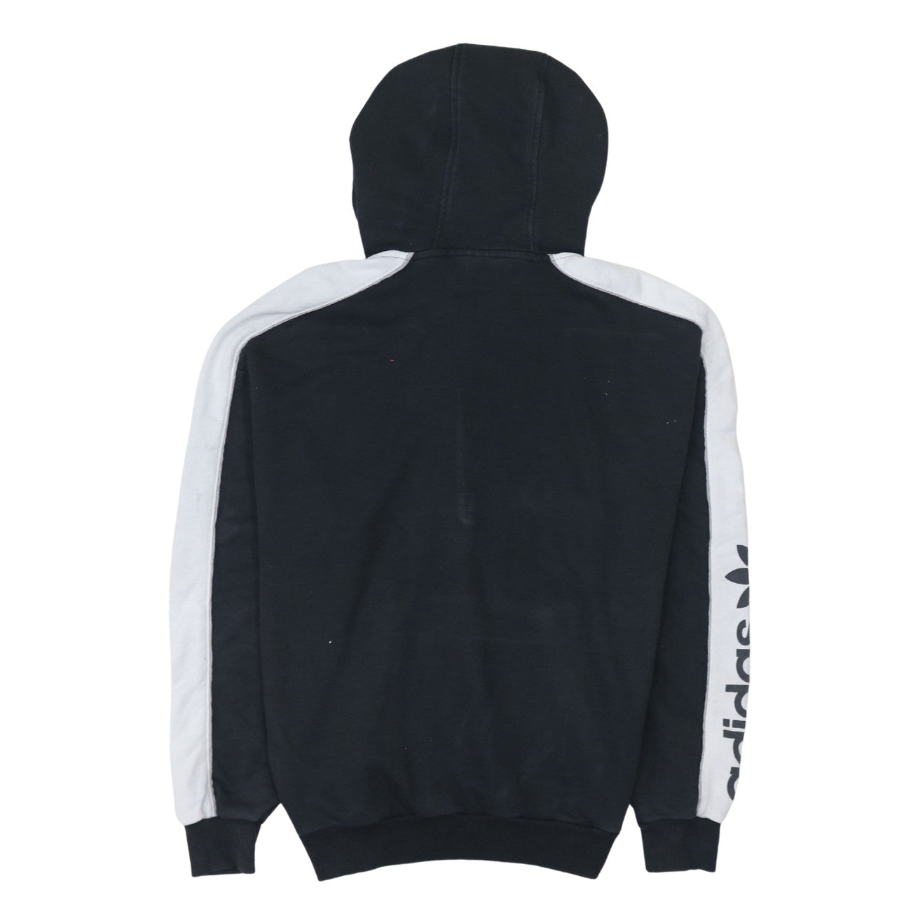 Adidas Women Black & White 1/2 Zip Hoodie Size 8 - Cotton Blend