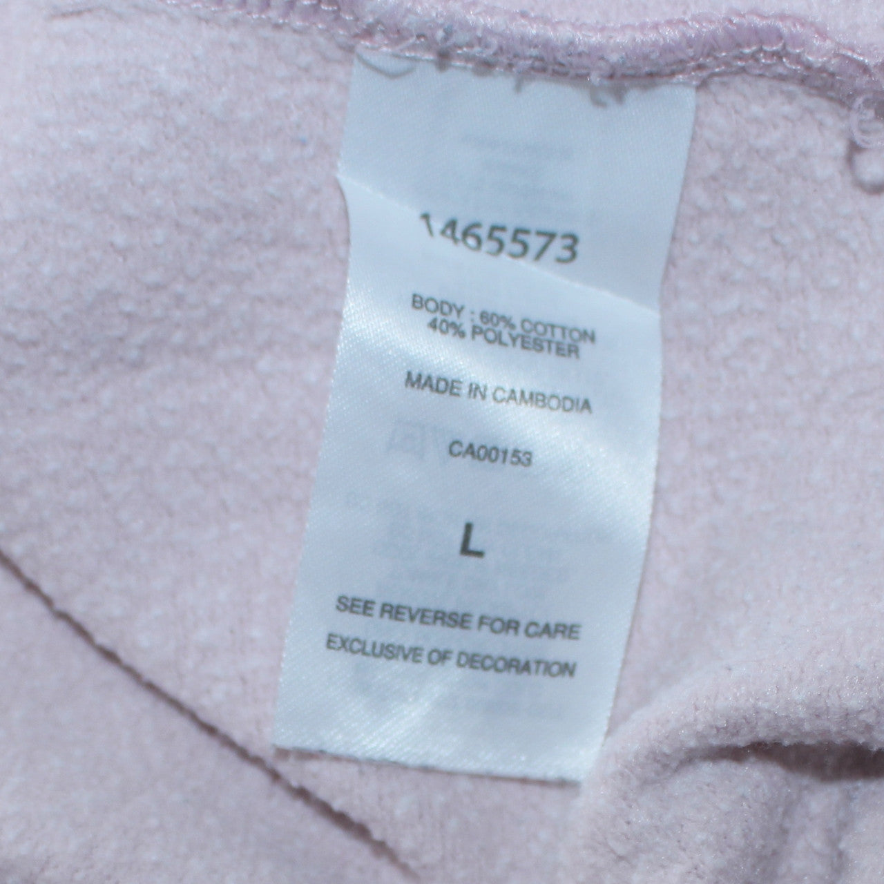 Champion Women Pink Embroidered Pullover Hoodie L Cotton Blend