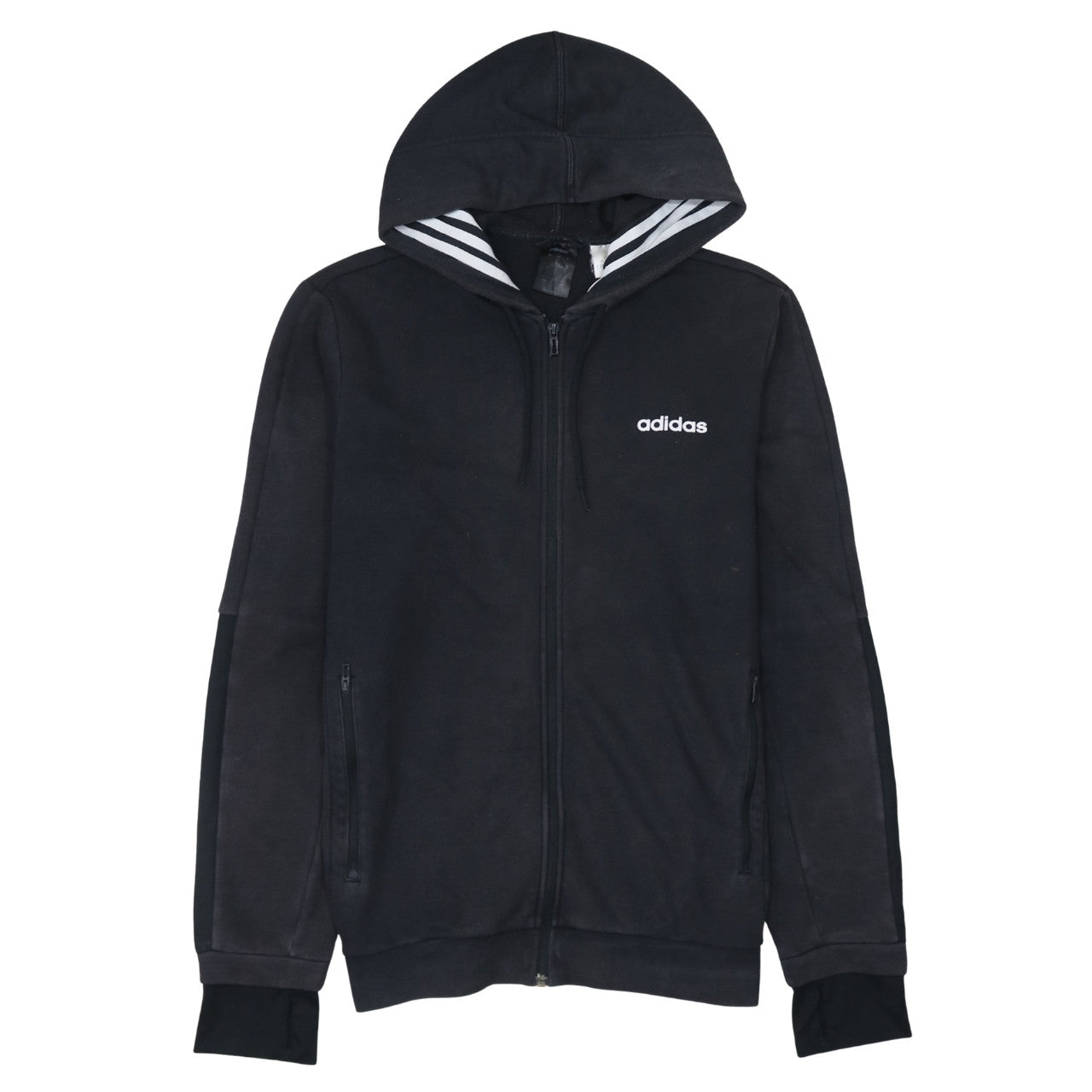 Adidas Men’s Black Full Zip Hoodie Size M Sportswear