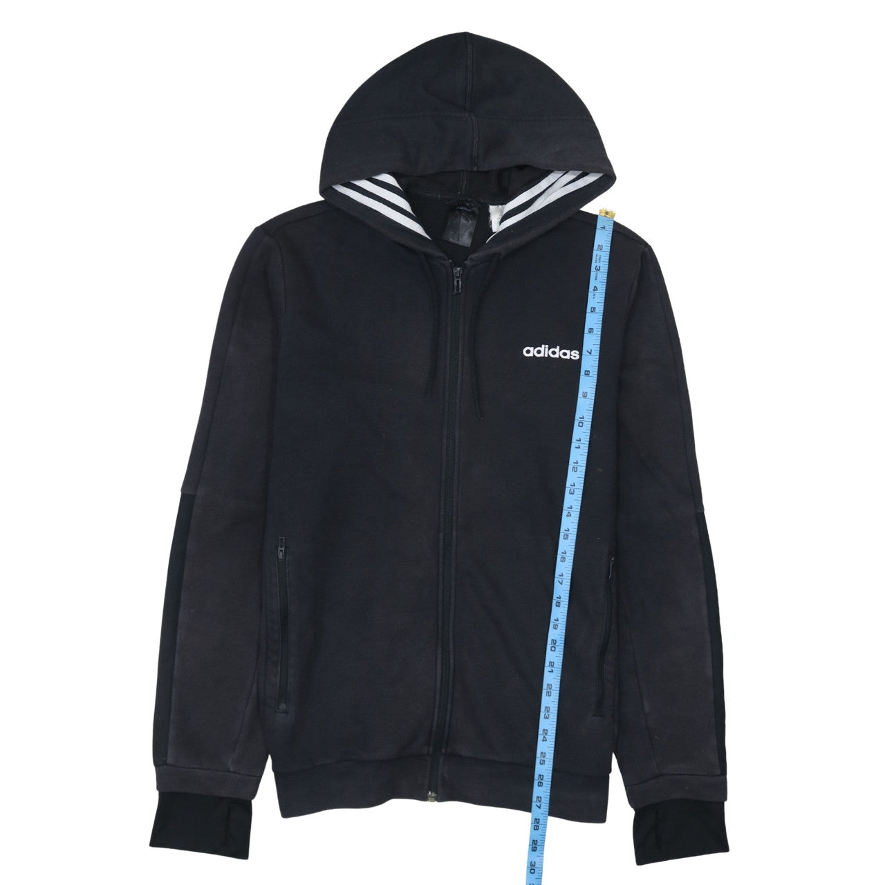 Adidas Men’s Black Full Zip Hoodie Size M Sportswear