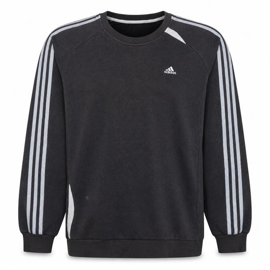 Adidas Mens Black Crew Neck Pullover Sweatshirt Size L