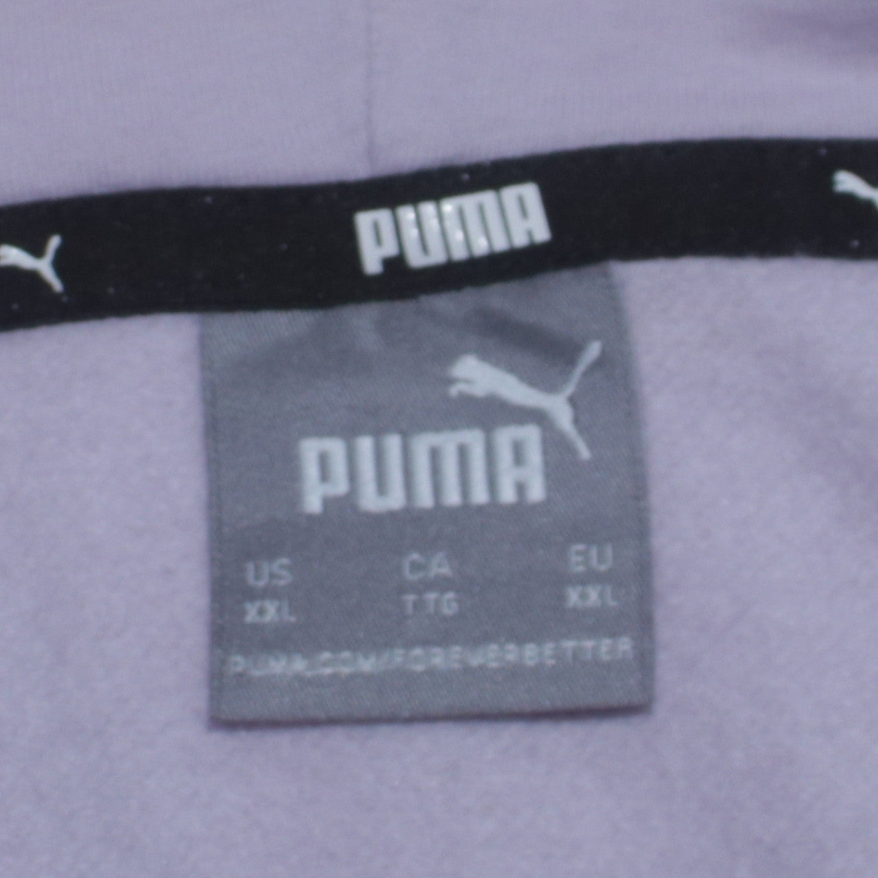 Puma Womens Lilac Pullover Hoodie XXL Relaxed Fit Cotton Blend