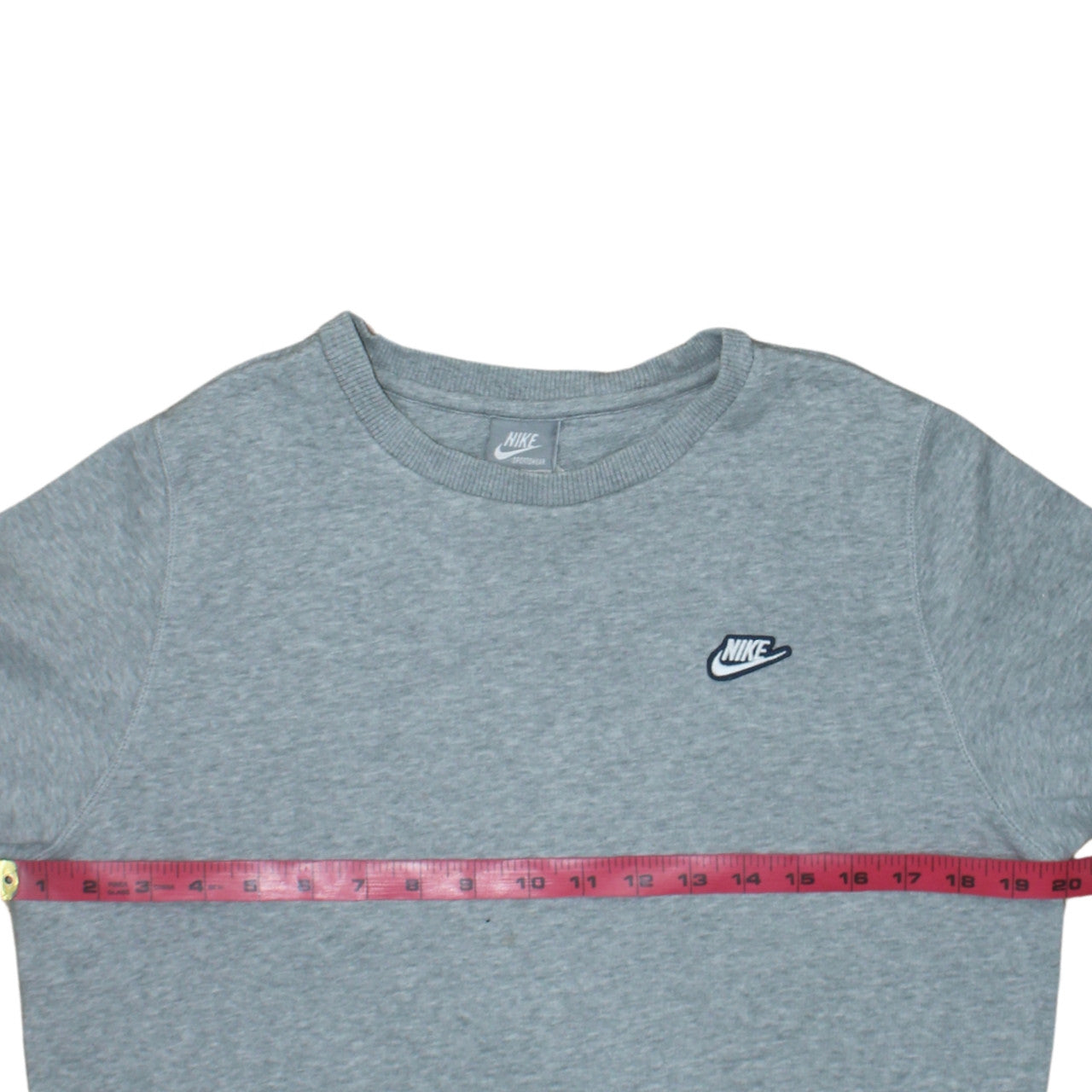 Nike Men's Grey Crew Neck Pullover Sweatshirt Size S