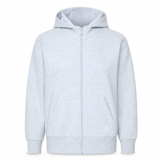 Adidas Women’s Grey Full Zip Hoodie Small Sportswear