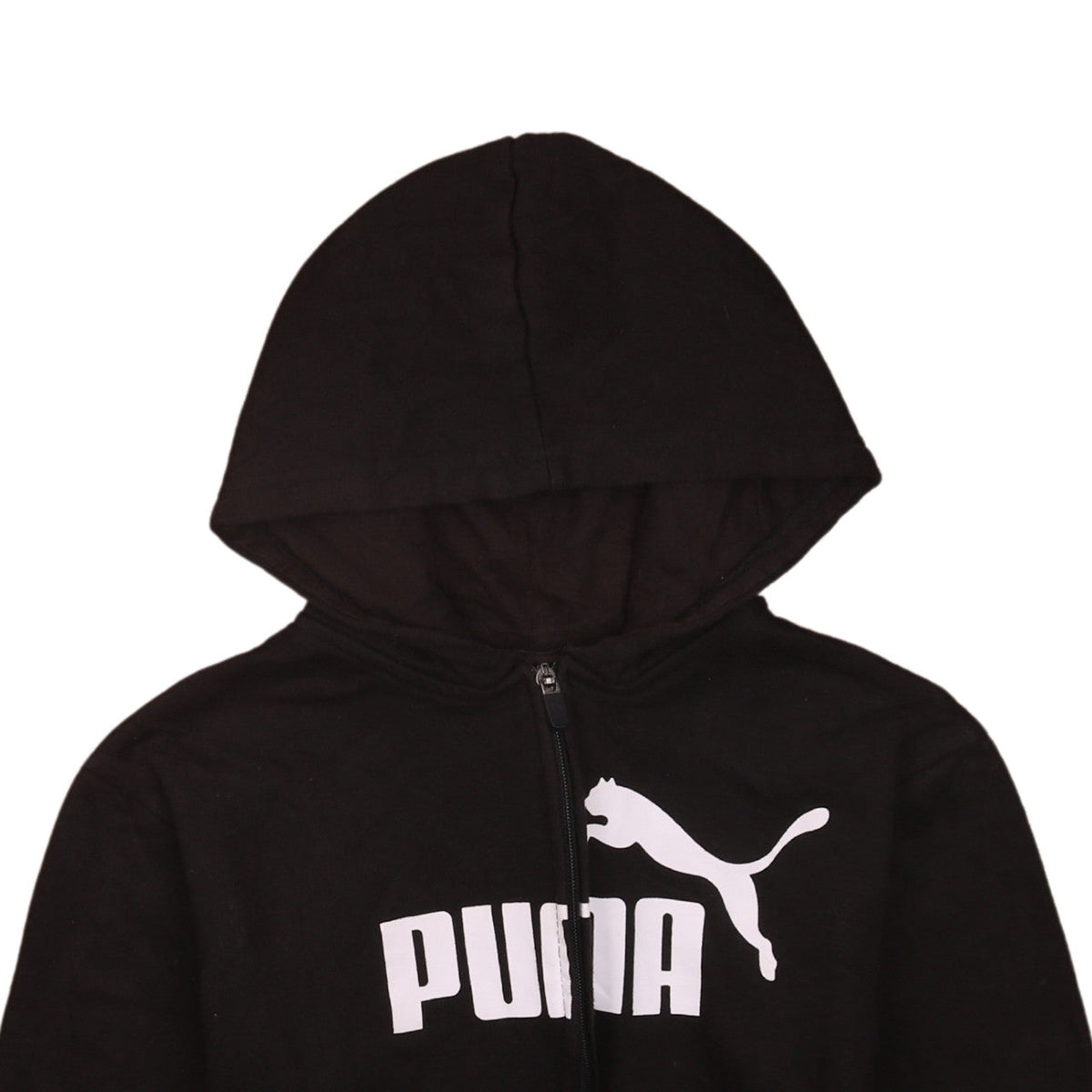 Puma Boys Black Full Zip Hoodie Size 16 Years Fleece Sweatshirt