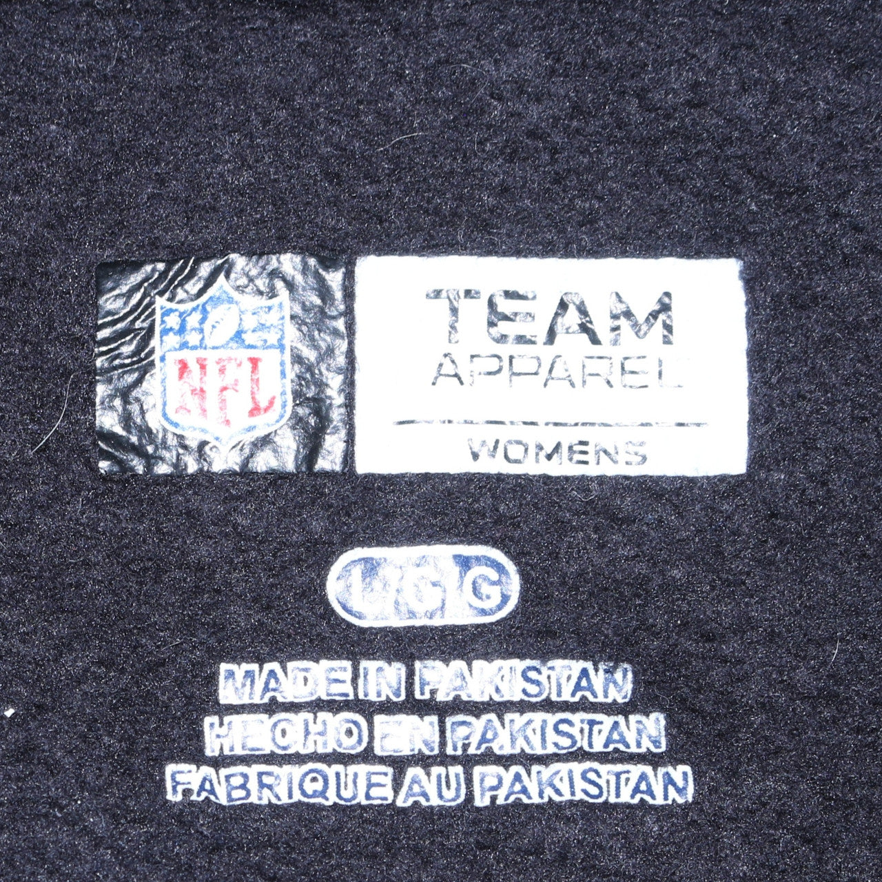 NFL Team Apparel Unisex Black Full Zip Hoodie L Fleece Sportswear