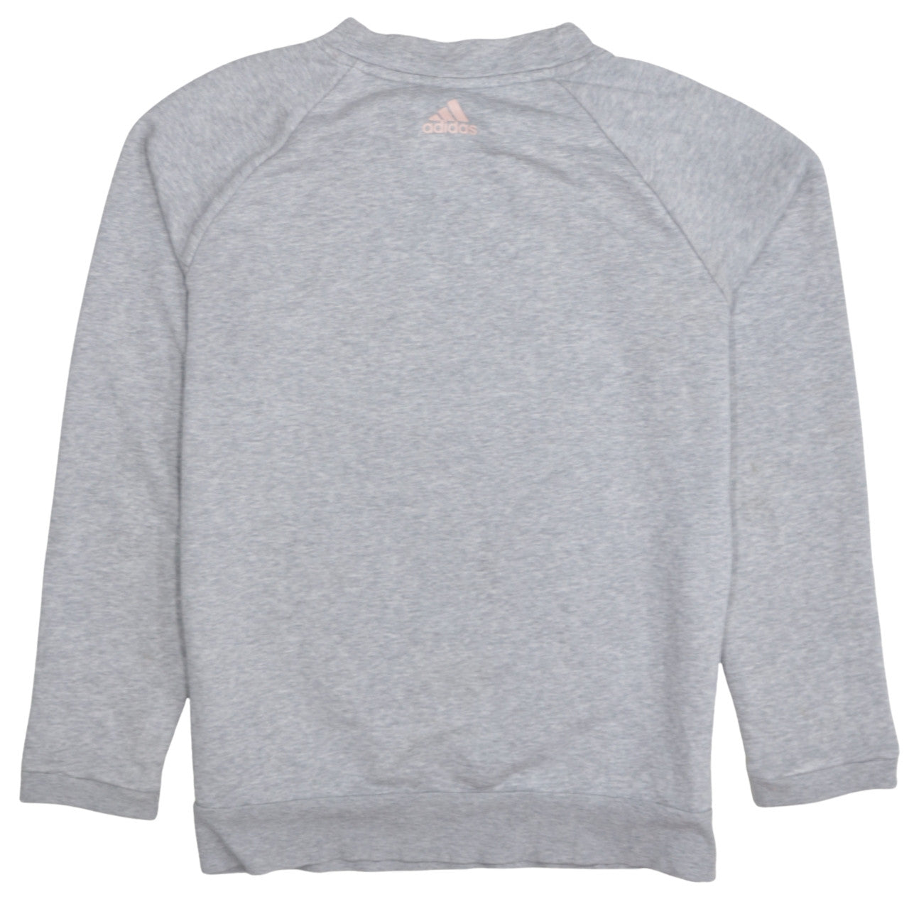 Adidas Womens Grey Pullover Sweatshirt Size M Logo Crew Neck