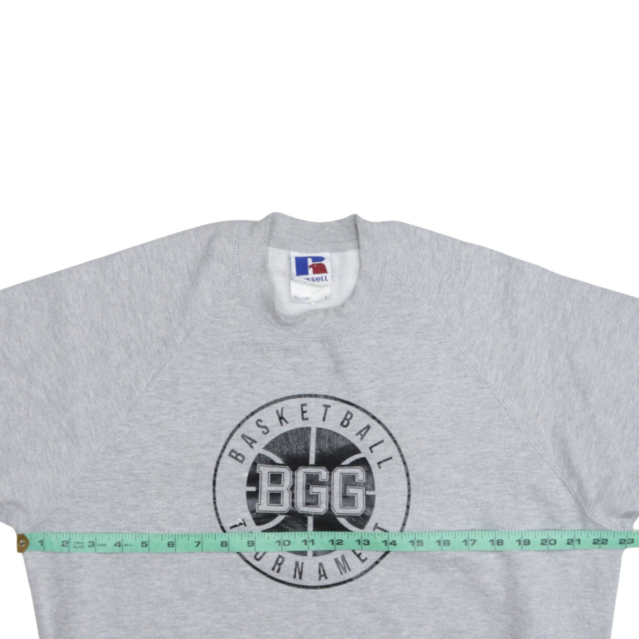 Russell Mens Grey Basketball Tournament Graphic Sweatshirt L