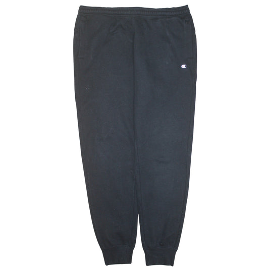 Champion Mens Black Jogger Sweatpants L Elastic Waist Activewear