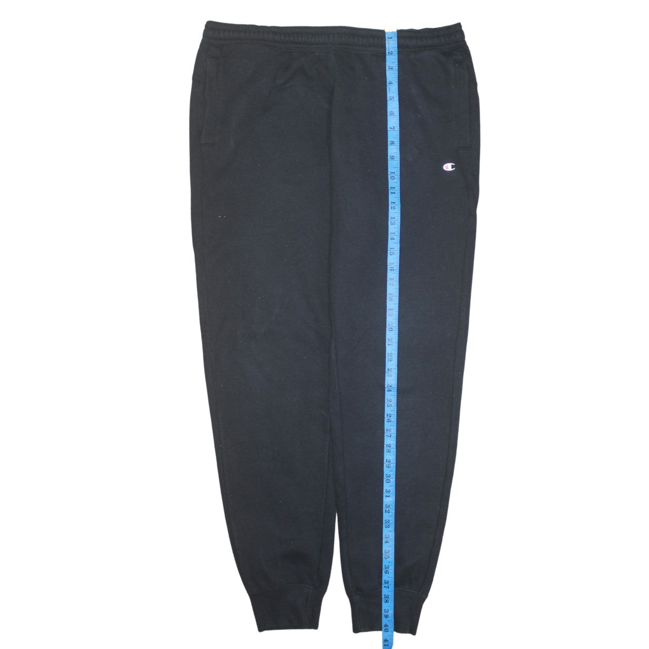 Champion Mens Black Jogger Sweatpants L Elastic Waist Activewear