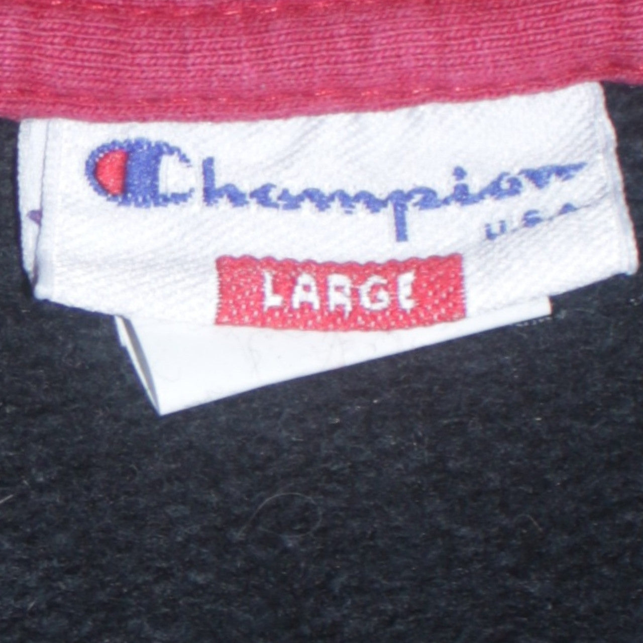 Champion Men's Black Large Pullover Sweatshirt USA Embroidered Vintage