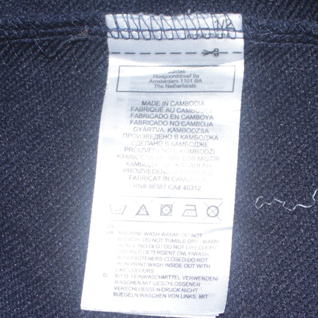 Adidas Womens Navy Blue Full Zip Hoodie Size M 12-14