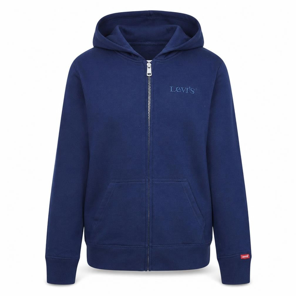 Levi's Girls Blue Full Zip Hoodie Size 12 Years Cotton Blend