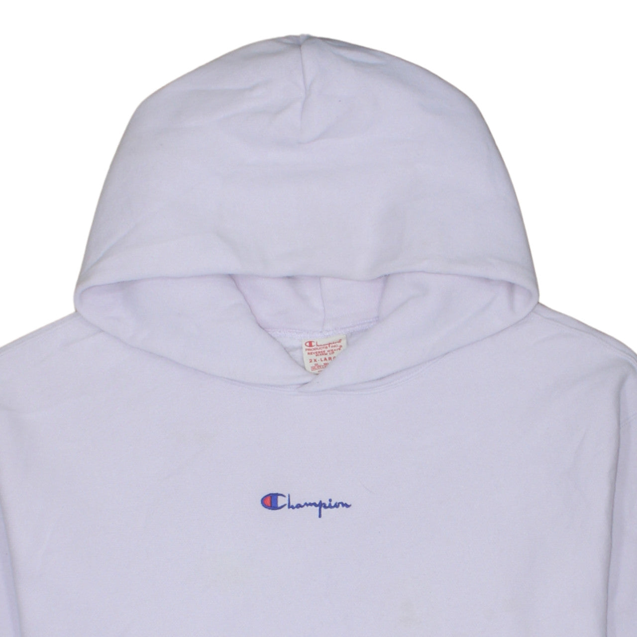 Champion Womens White 2XL Reverse Weave Pullover Hoodie Sweatshirt