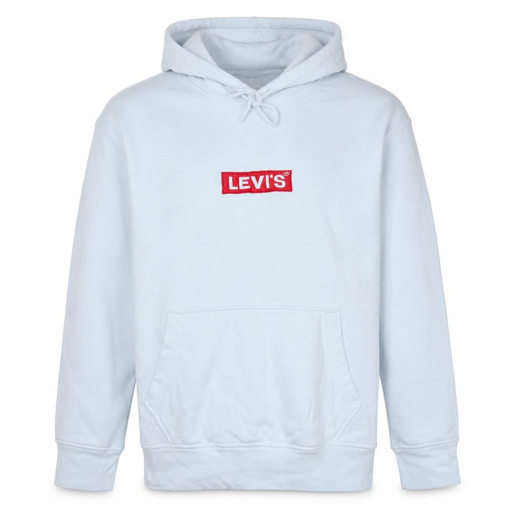 Levi’s Men’s White Pullover Relaxed Hoodie XL Fleece Logo Casual