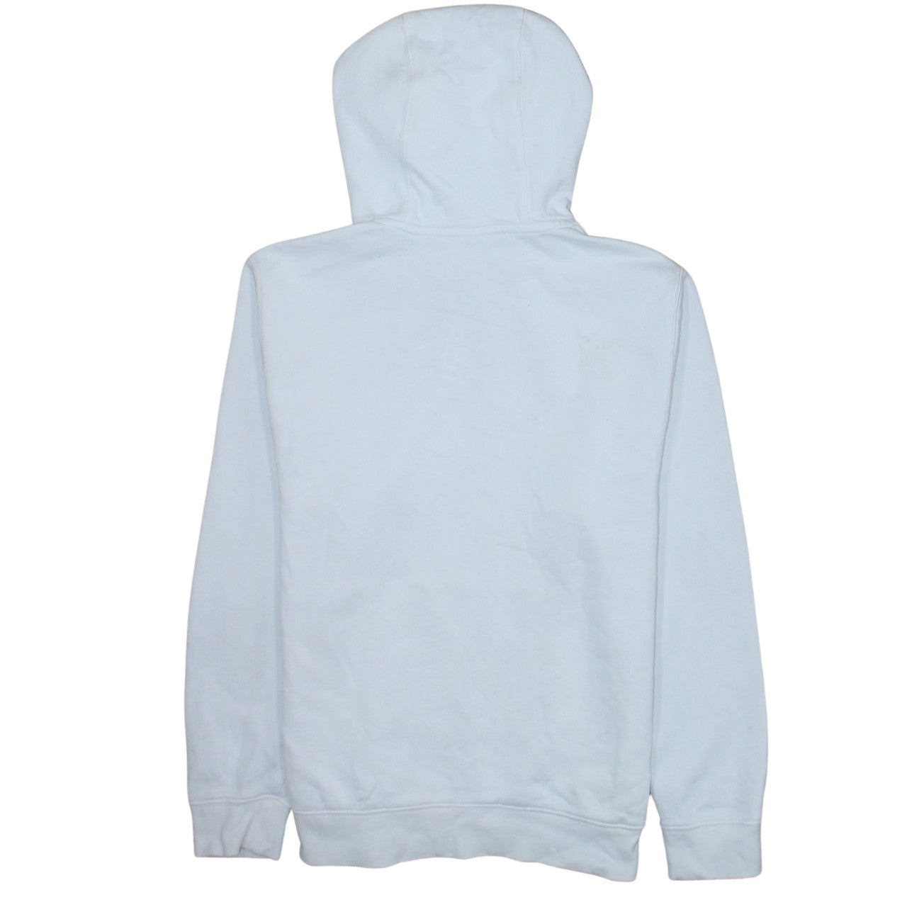 Nike Men White Pullover Hoodie M Fleece Regular Fit Logo Sportswear