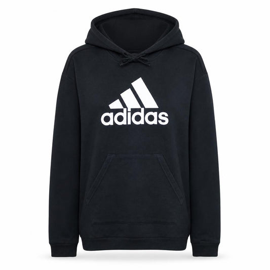 Adidas Womens Black 2XS Pullover Logo Hoodie Sweatshirt