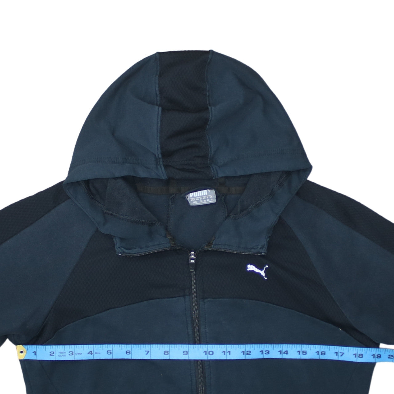 PUMA Womens Black Full Zip Hoodie UK 12 M Casual Sportswear
