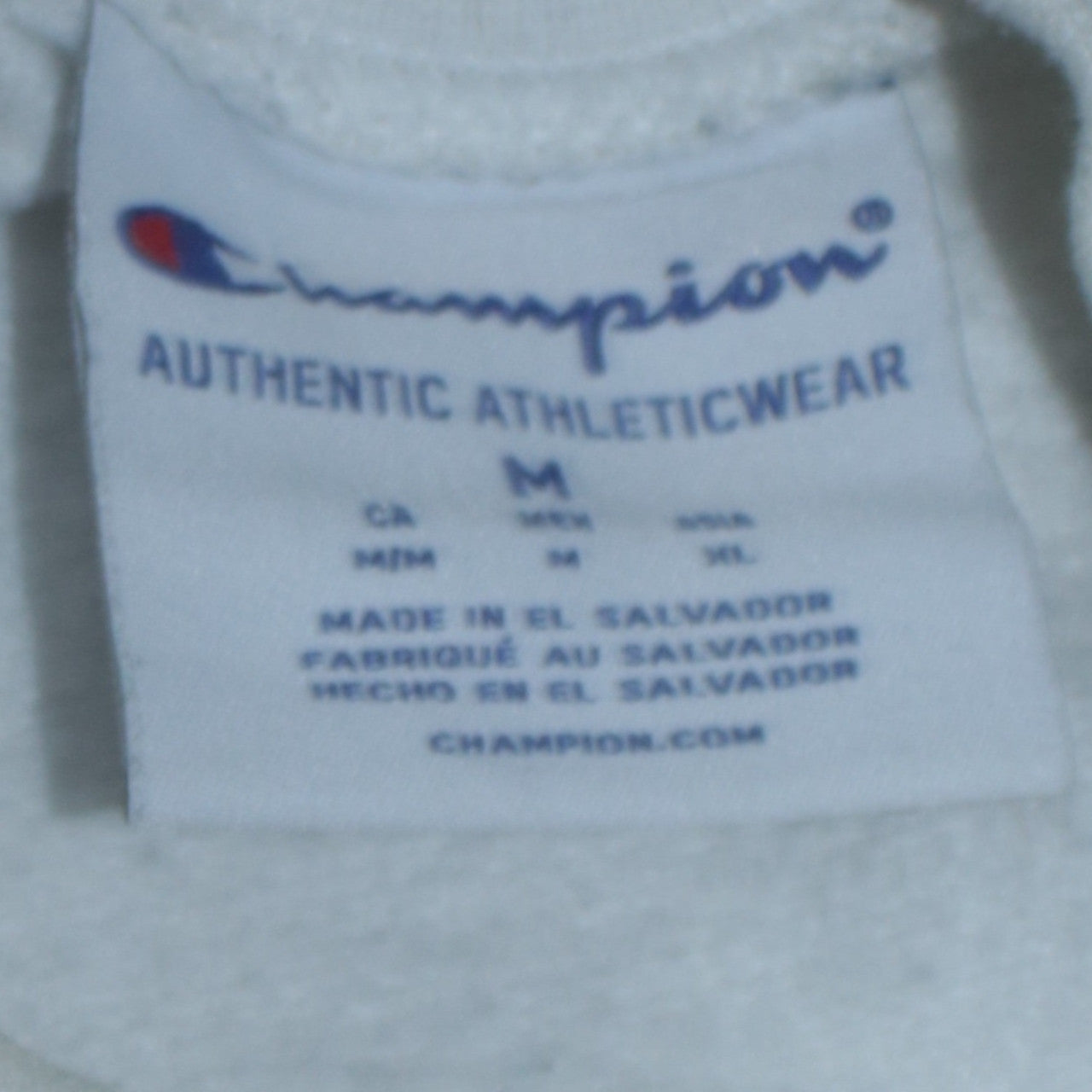 Champion Men’s White Mount Mary University Pullover Sweatshirt Medium
