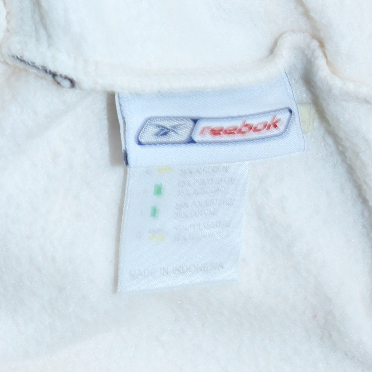Reebok Men's White Pullover Hoodie Small Athletic Logo Sweatshirt