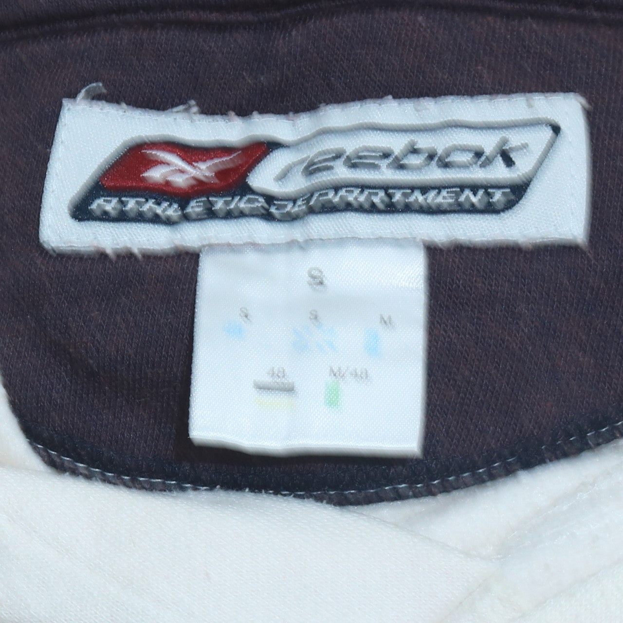 Reebok Men's White Pullover Hoodie Small Athletic Logo Sweatshirt