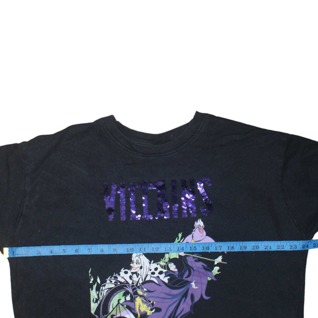 Disney TU Women Black Size 20 Pullover Sweatshirt Villains Sequin Design