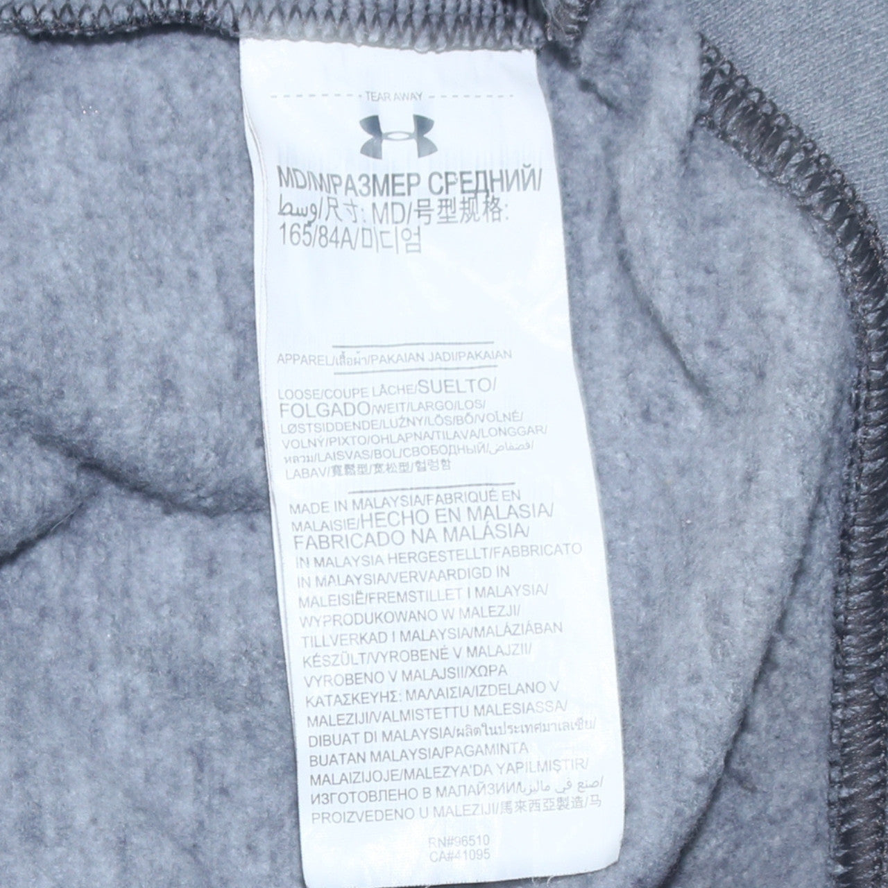 Under Armour Women Grey Full Zip Hoodie Medium Loose Fit