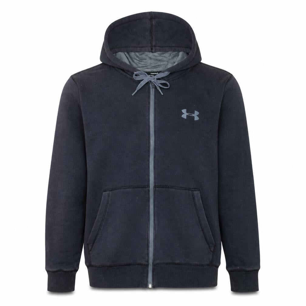 Under Armour Mens Black Full Zip Hoodie Medium ColdGear Fitted