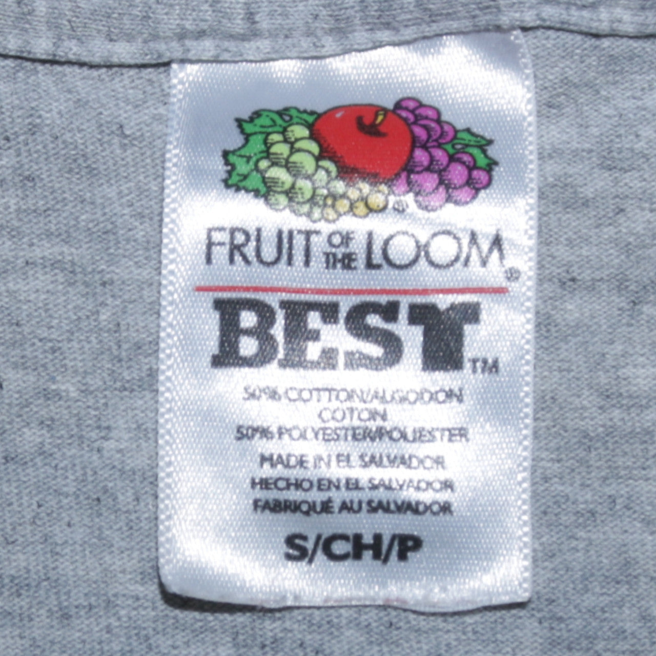 Fruit of the Loom Men's Grey Short Sleeve Graphic T-Shirt Size S