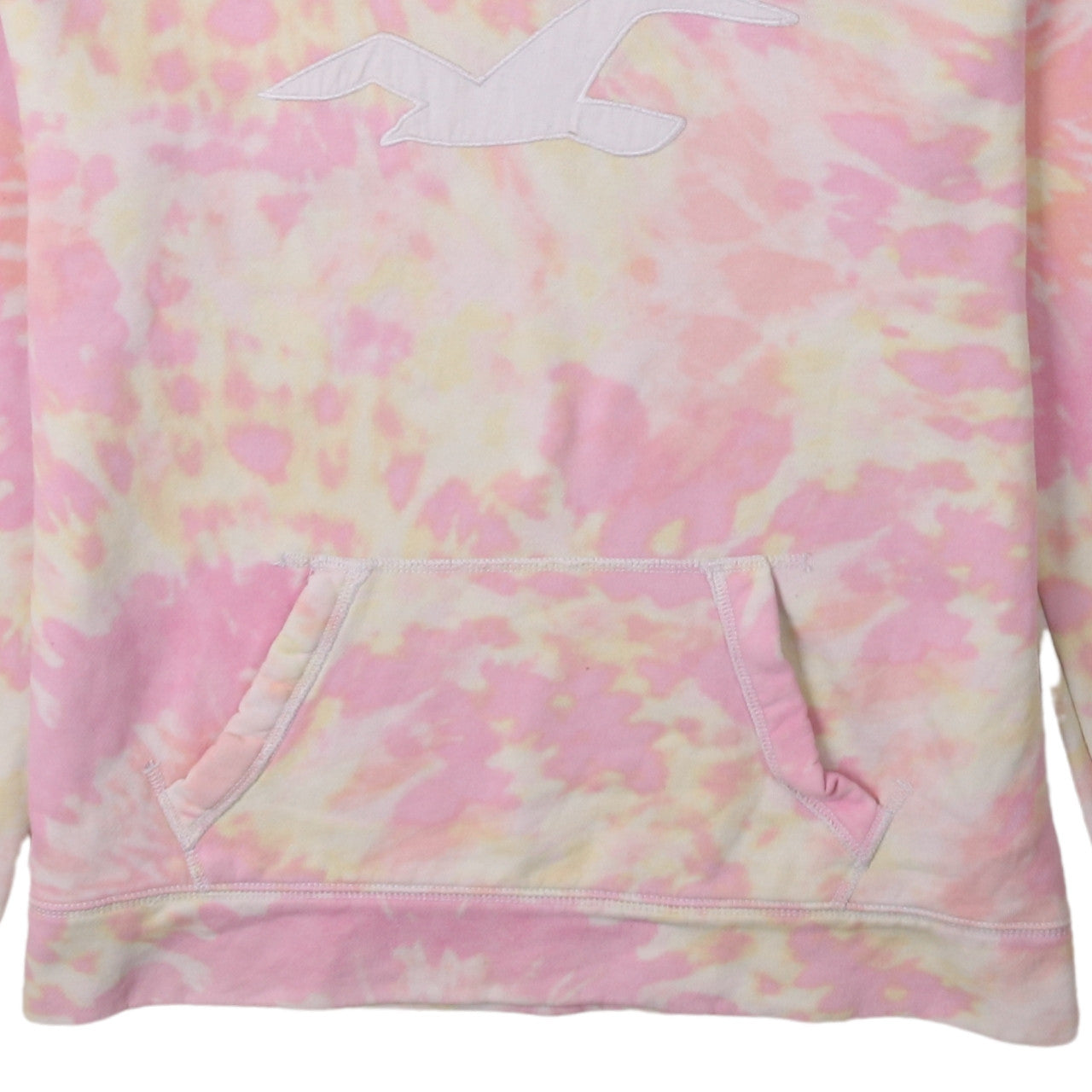 Hollister Womens Pink Tie-Dye Pullover Hoodie Small