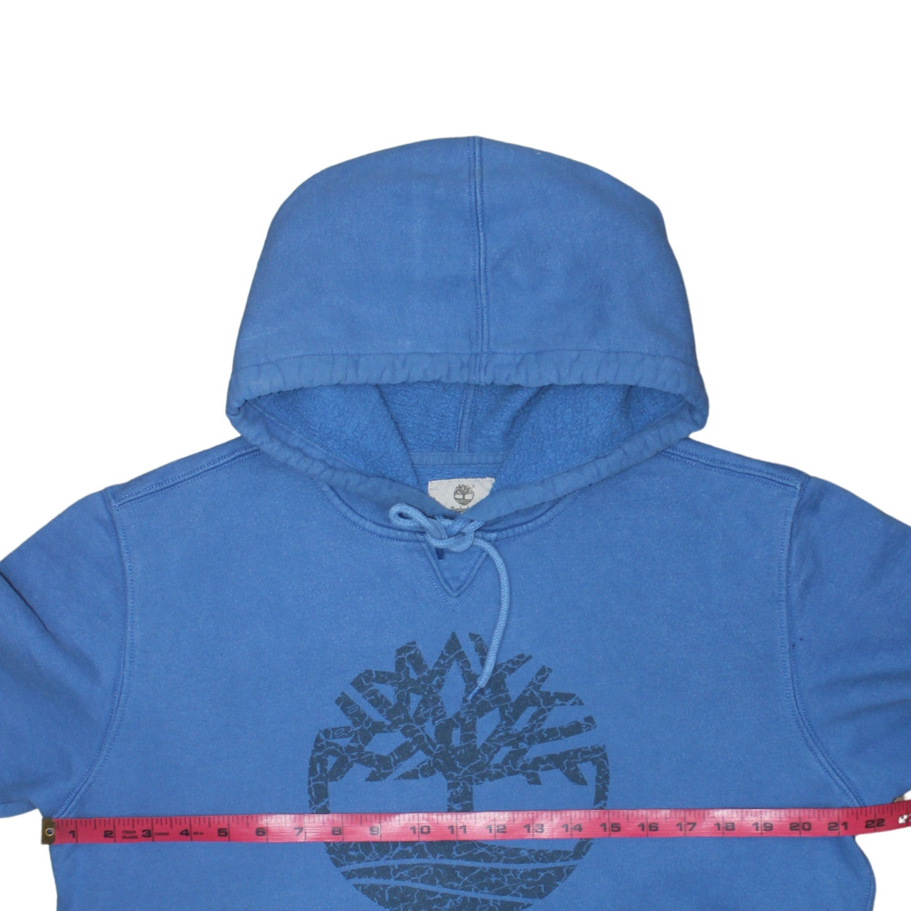Timberland Men's Blue Pullover Hoodie Regular Fit M Graphic Logo