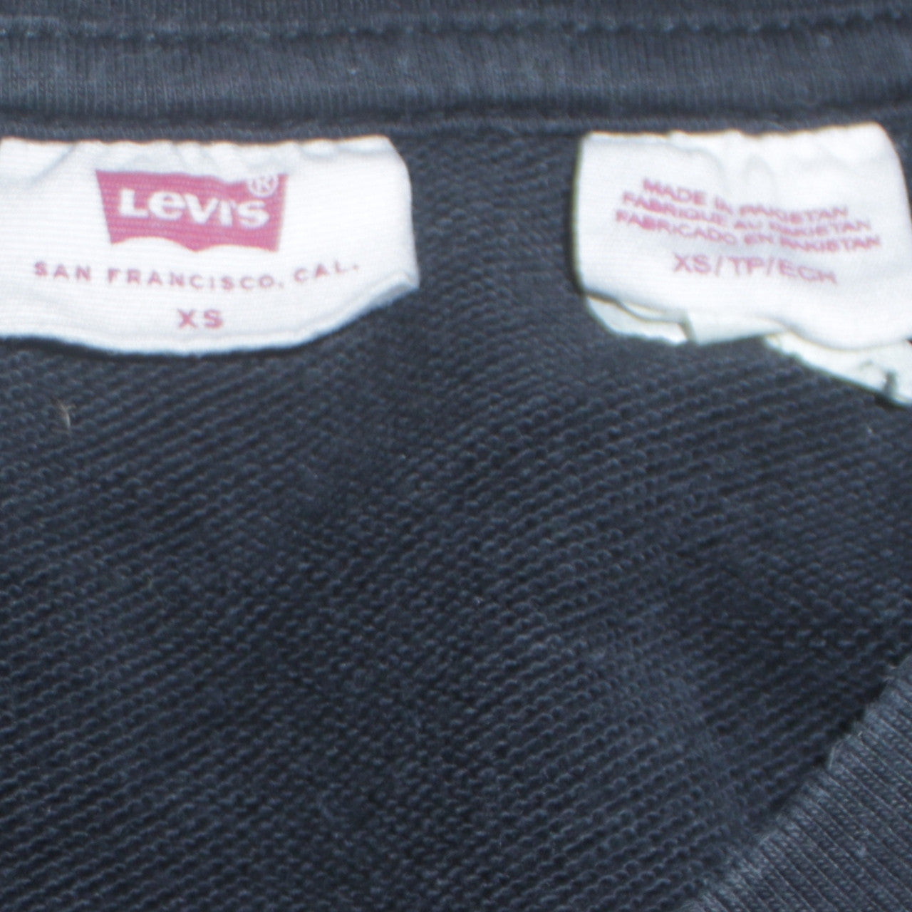 Levi's Mens Black XS Graphic Logo Crew Neck Sweatshirt