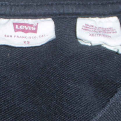 Additional view of Levi's men’s black xs graphic logo crew neck sweatshirt