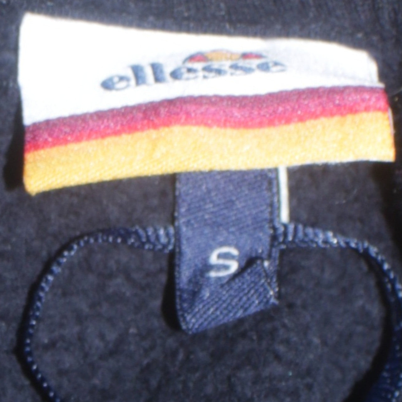 Ellesse Men Black S Pullover Hoodie Classic Logo Cotton Sweatshirt