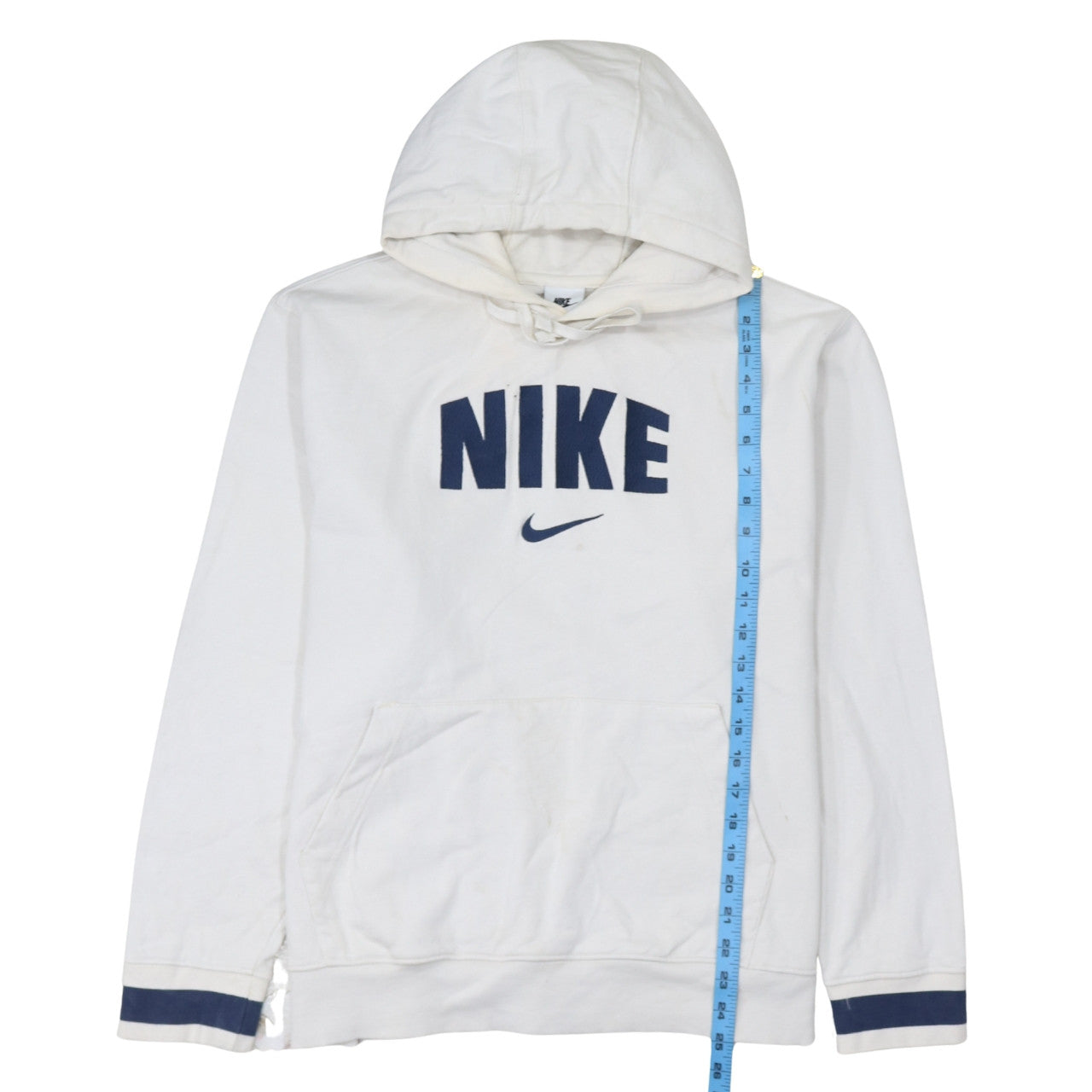 Nike Women's White Pullover Hoodie XL Cotton Logo Print Sportswear