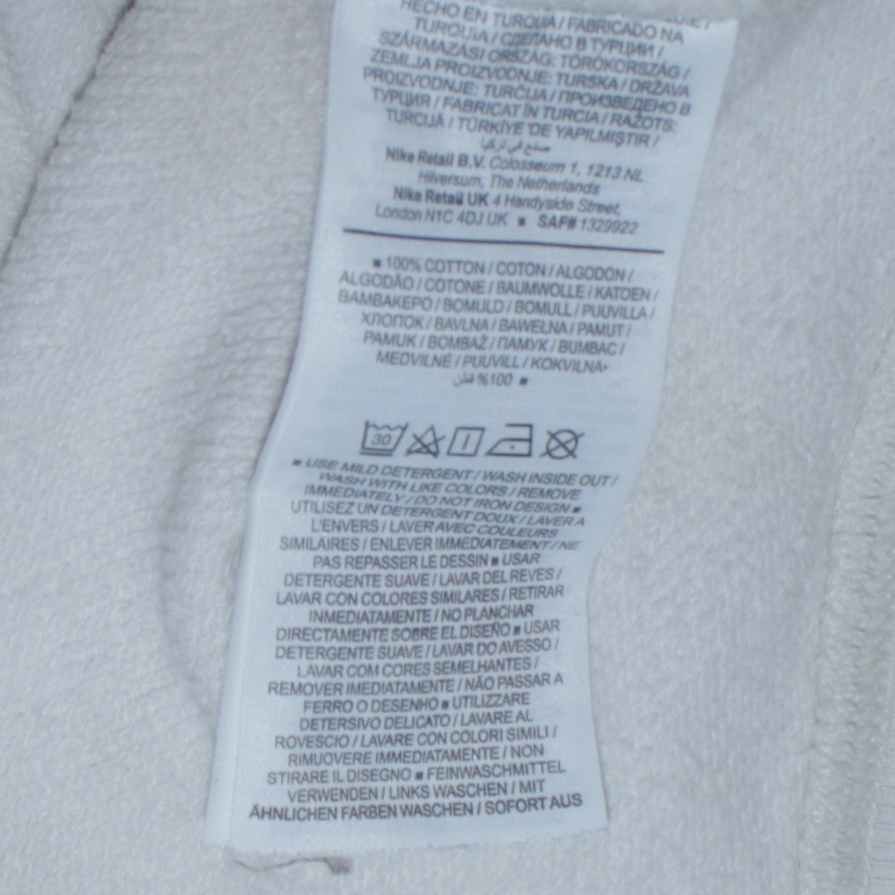 Nike Women's White Pullover Hoodie XL Cotton Logo Print Sportswear