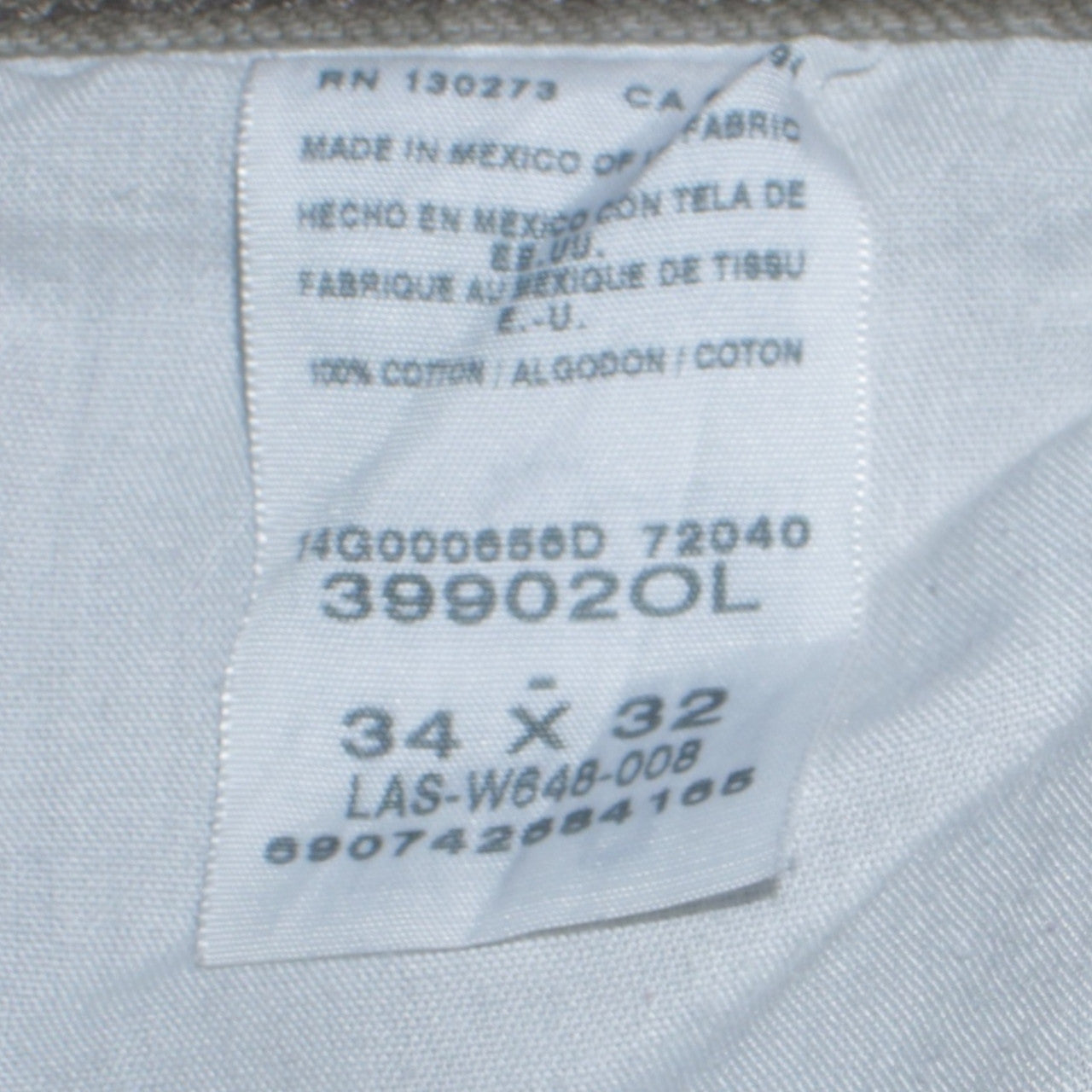Wrangler Men's Beige Regular Fit Cotton Straight Jeans 34x32