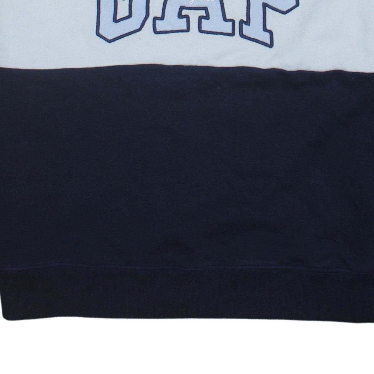 GAP Women Navy Blue Colourblock Cotton Sweatshirt M