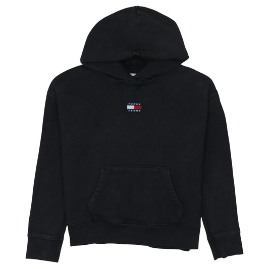 Tommy Jeans Women's Black Cotton Pullover Hoodie Size M