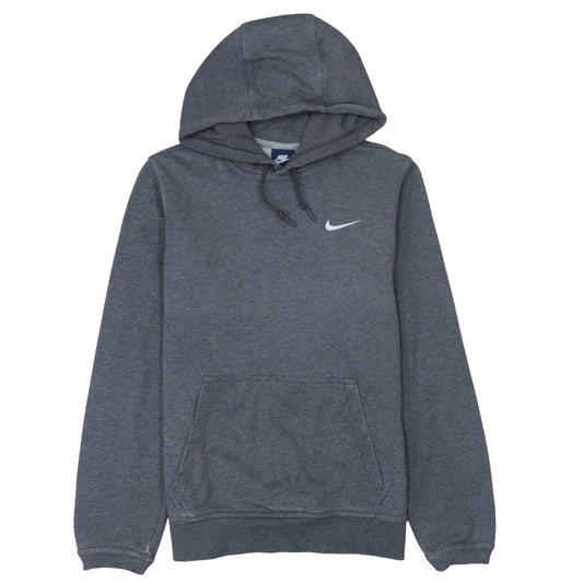 Nike Men’s Grey Pullover Hoodie Size S Logo Fleece Sweatshirt