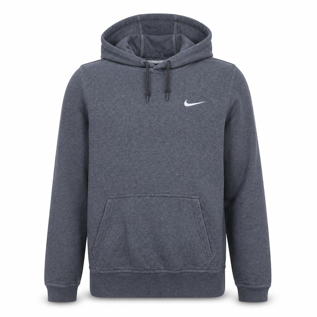 Nike Men’s Grey Pullover Hoodie Size S Logo Fleece Sweatshirt