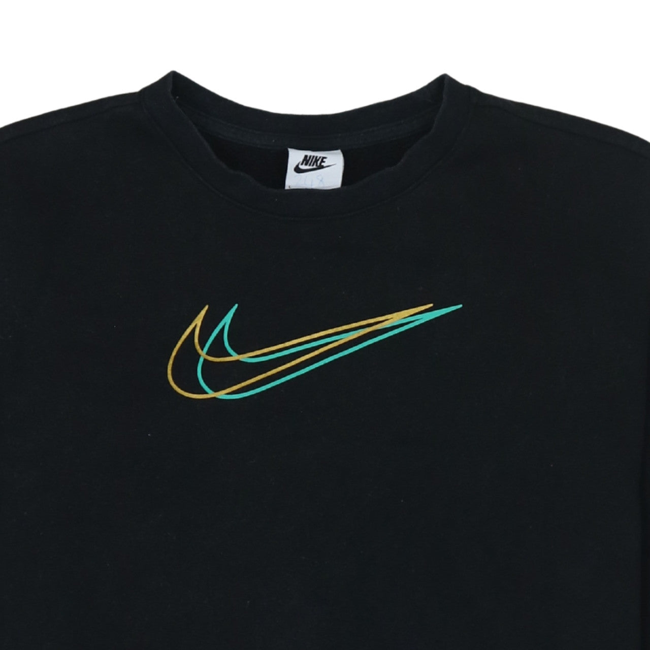 Nike Boys Black Crew Neck Pullover Sweatshirt Size L 146-156cm Graphic Print